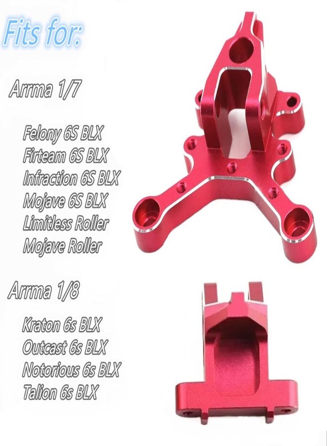 مجموعة دعامات مركزية أمامية وخلفية من الألومنيوم، قطع غيار مطورة لسيارات Arrma 1/7 Big Rock Felony Infraction Mojave 6S BLX و 1/8 Kraton Outcast Notorious Talion 6s BLX، بديل لـ ARA320500. - Image 2